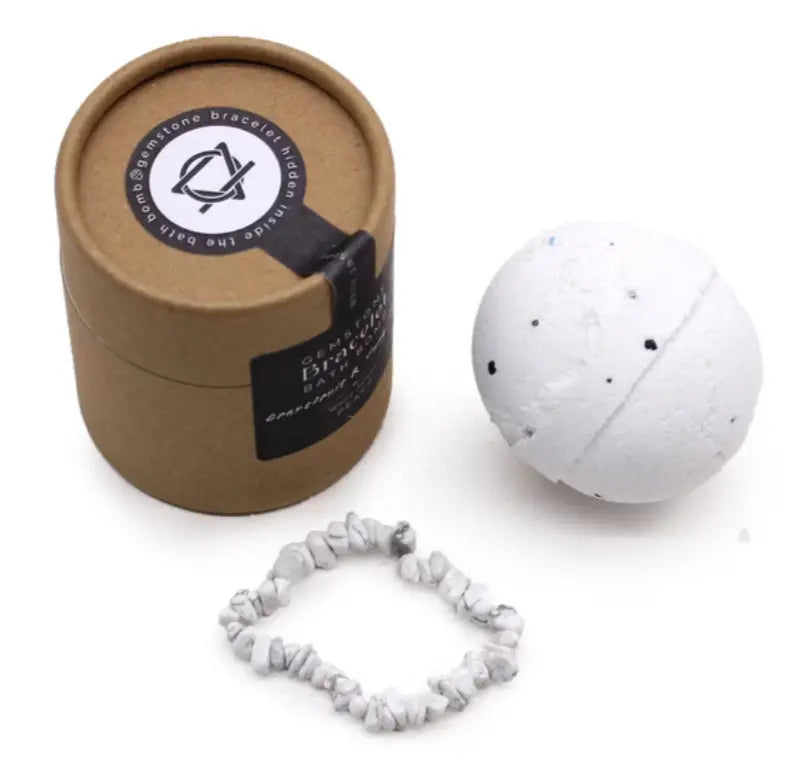 Calming white jasper crystal bracelet for balance and protection