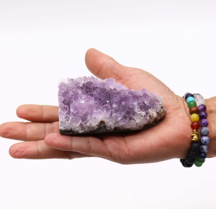 Medium Natural High Grade Amethyst Standing Cluster (approx 350-450gms 7.5-10cm) image 1