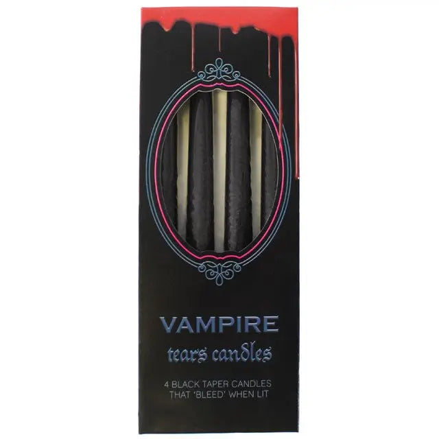 Perfect for halloween , these black vampire tears candles, drip red wax when lit