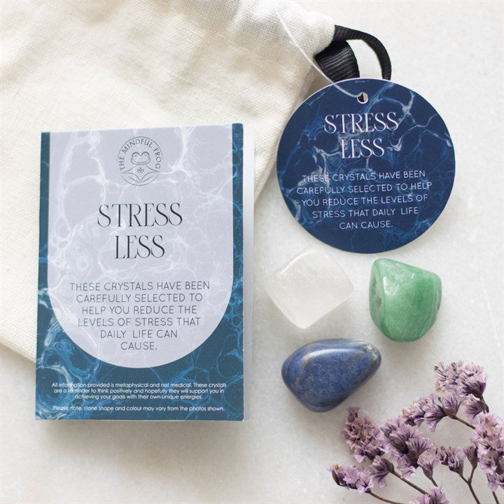 Stress Less Healing Crystal Set with bag