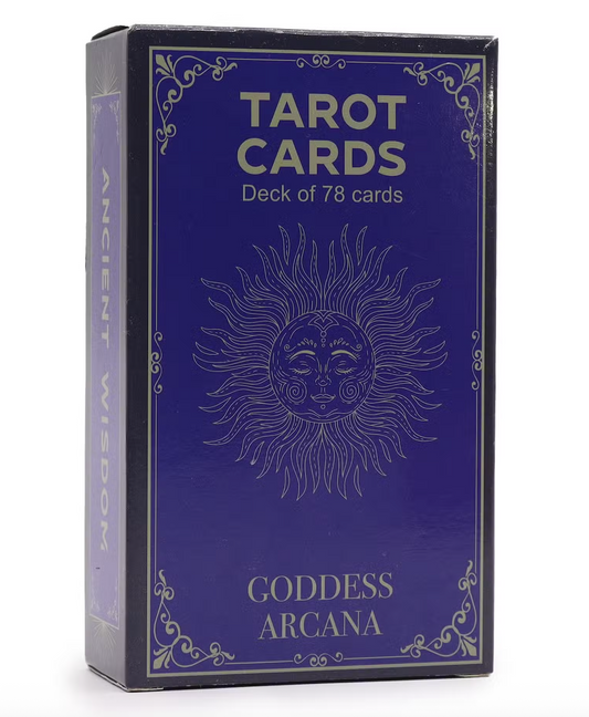 Goddess Arcana Tarot Deck with guide book – beautifully illustrated tarot cards featuring powerful goddess imagery for spirit
