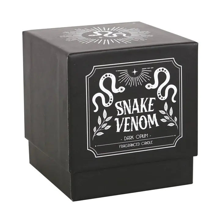 Black box with 'Snake Venom' design on a white background