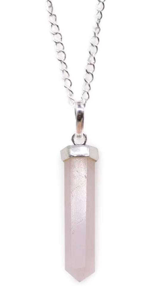 rose quartz necklace